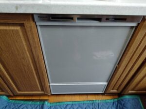 45cmフロントオープン食洗をスライドオープン食洗機に取替　食器の容量って、どうなる　施工後