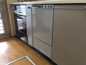 30㎝食洗機を45㎝食洗機に取替える　45ｃｍか60ｃｍ　施工後