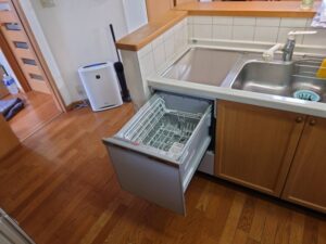 ナショナル松下電工（ナイス）カウンタートップ食洗機取替　ホームページ検索で、見つけて！　施工後