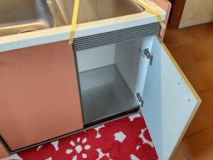 ヤマハトップオープン食洗機取替え交換工事　もう使わないので取り外してほしい　施工後