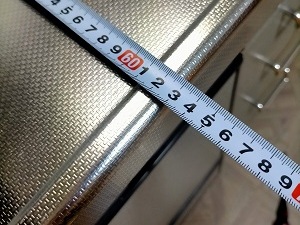 もう一度フロントオープン食洗機取替　キッチンカウンター奥行寸法