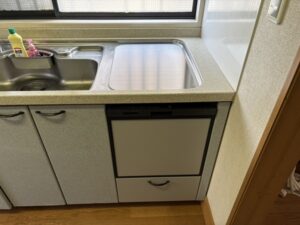 ミカドトップオープン食洗機取替え キッチン間口がオーダー 施工後