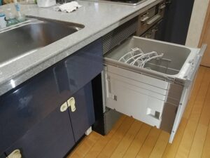 30㎝食洗機を45㎝食洗機に取替える　ニースペースキャビネット　施工後