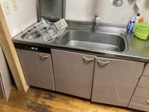 ミカドトップオープン食洗機取替え ネットで頼むのが、少し心配 施工前