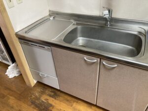 ミカドトップオープン食洗機取替え ネットで頼むのが、少し心配 施工後