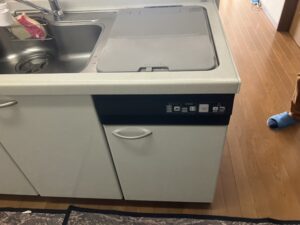 ナショナル松下電工（ナイス）カウンタートップ食洗機取替　他社では、キッチン下になると聞いて　施工前