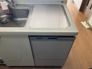 ナショナル松下電工（ナイス）カウンタートップ食洗機取替　他社では、キッチン下になると聞いて　施工後