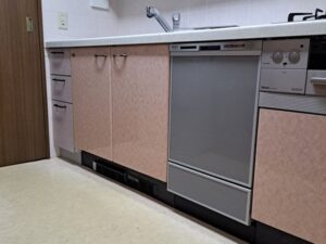 30㎝食洗機を45㎝食洗機に取替える　食洗機位置替え　施工後