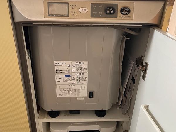 ヤマハトップオープン食洗機取替え交換工事　品番見方と確認事項