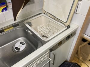ヤマハトップオープン食洗機取替え交換工事　撤去したい　施工前