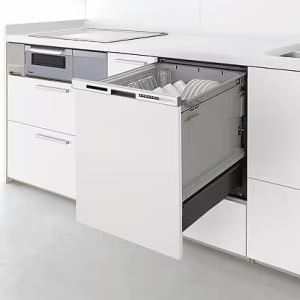 海外製食洗機を国内製に取り替える　食器洗い乾燥機 パナソニック製（Panasonic）LES45HD9W　深型 幅45cm　扉材仕様