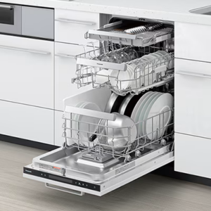 海外製食洗機を国内製に取り替える　食器洗い乾燥機 パナソニック製（Panasonic）NP-45EF1WPE 幅45cm フロントオープンタイプ