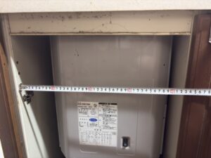 ミカドトップオープン食洗機取替え 食洗機の入ってる棚の中が43センチしかない