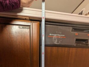 60cm前開き食洗機の取替　食洗機の高さサイズ