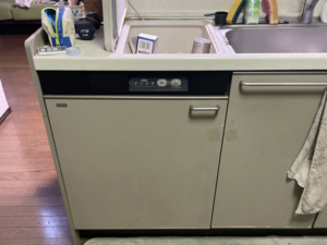 ヤマハトップオープン食洗機取替え交換工事　食洗機前扉が広い60ｃｍ　施工前