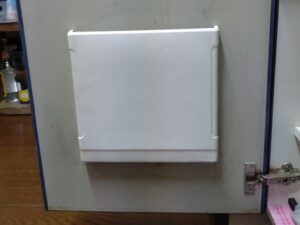 ヤマハトップオープン食洗機取替え交換工事　食洗機前扉の包丁差し