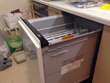 パナソニック食洗機　スライドオープン食洗機交換　NP-45KE7WJG③