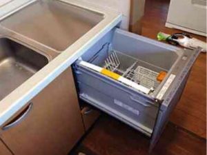 東芝食洗機　トップオープン食洗機取替え　DW-B45CTV/M④