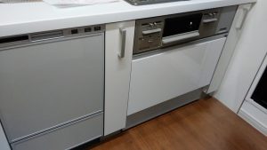 リンナイ製食洗機　ハウステック　RSW-F402C-SV② 新規設置,後付け,システムキッチン,リフォーム,取り付け,あとからビルトイン,新規取り付け,NP-45MD8S,深型,パナソニック製,