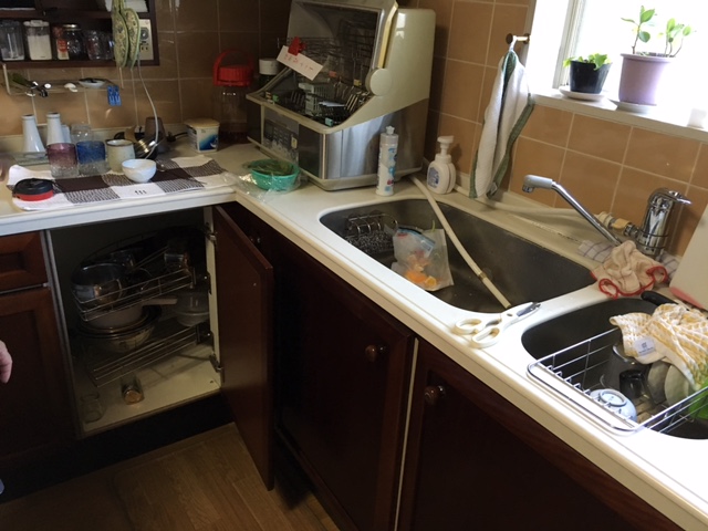 ナショナルキッチン　RKW-C402CSV-JGK  新設食洗機,ビルトイン食洗機,食器洗い乾燥機設置,新規取り付け,キッチンリフォーム,後からビルトイン