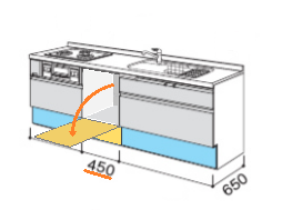 フロントオープン食洗機を後付けビルトイン キッチン機器リフォーム