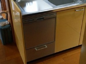 三菱トップオープン食洗機EW-CB58MK　リンナイスライド食洗機RKW-404A-SV