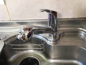 ウッドワンキッチン　キッチン水栓交換　リフォーム