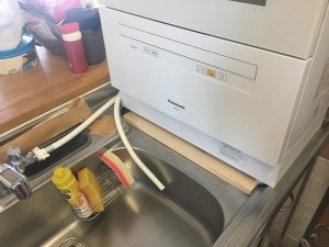 トップ食洗機撤去,三菱製,EW-CB59PF-SA,卓上食洗機