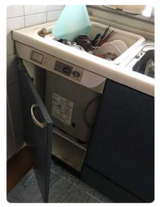 キッチン,食洗機,ヤマハキッチン,三菱,トップオープン食洗機,EW-CB70-YH,Panasonic,パナソニック,スライド食洗機,NP-45RS7SJGK,東京都,八王子,取り替え,キッチン取付け隊