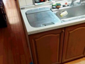 三重県津市　サンウェーブキッチン　トップオープン食洗機交換