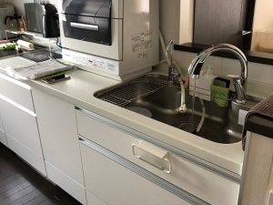 水栓,リクシル,SF-NA491S,新規設置,後付け,システムキッチン,リフォーム,取り付け,あとからビルトイン,新規取り付け,NP-45KD8A,深型,パナソニック,ビルトイン食洗機,,