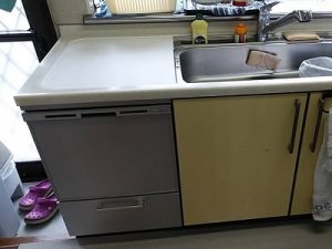 静岡県袋井市にてトップオープン式食洗機の入れ替え工事を行いました！