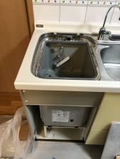 食洗機,撤去,トップオープン食洗機,サンウェーブ,三菱