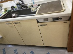 奈良県奈良市にてトップオープン食洗機の入れ替え工事を行いました！案件番号  a-5067