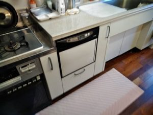 ミカド,RKW-445C,リンナイ,食洗機,撤去,スライドオープン食洗機,収納,リフォーム