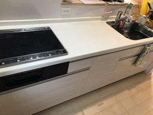 岩国市玖珂町にてスライドオープン食洗機の新設工事を行いました！案件番号 a-6438