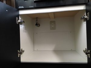 NP5600B,NP-45MC6T,ナショナル,パナソニック,リンナイフロントオープン食洗機,スライド食洗機,リンナイ電子コンベック,食洗機入れ替え,電子コンベック撤去,キャビネット取付,