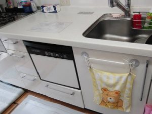 神奈川県藤沢市にてスライドオープン食洗機の取替え工事を行いました！案件番号 a-7120