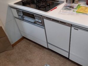 東京都大田区にてスライド食洗機の買い替え工事をさせて頂きました！a-6958