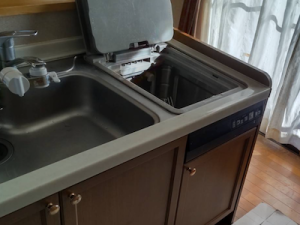 東京都練馬区にてトップオープン食洗機の交換工事をさせて頂きました！a-9863