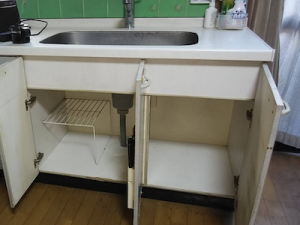 L字型キッチンに食洗機NP-45RS9Sの新規取付け工事　東京都板橋区　a-9937