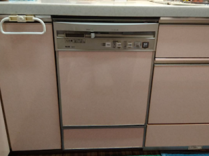 スライド食洗機NAIS18からNP-45MD9Sへの買い替え工事　大阪市阿倍野区にて　a-10650