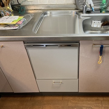 マンション食洗機　取替交換工事　施工後　トップオーブンタイプ
