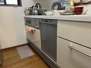 愛媛県松山市にてスライド食洗機NP-45RD9Sへの取り替え事例