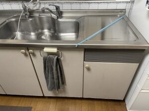 大阪府高槻市にてトップオープン食洗機の撤去と水栓の取替え工事の事例a-13316