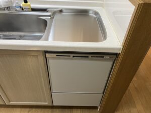 和歌山市内でサンウェーブキッチントップオープン食洗機MISW-4511からスライド食洗機NP-45RS9Sへの入れ替え事例！【17169】