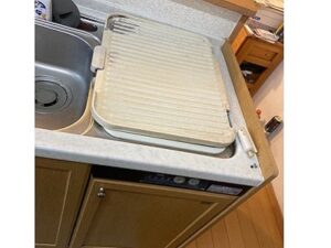 神奈川県横浜市にてトップオープン食洗機→45㎝浅型スライド食洗機への取替え工事 a-18039