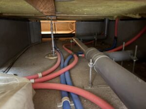 電源新設　配線経路　施工