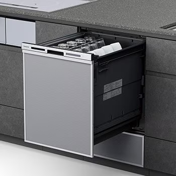 新潟市西区戸建てファーストプラスキッチンへNP-45MD9SP新規設置 食器洗い乾燥機 パナソニック製(Panasonic)NP-45MD9SP 幅45cm ディープタイプ 深型大容量 M9Plusシリーズ 画像